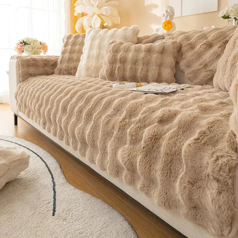 Non-Slip Fuzzy Sofa Covers