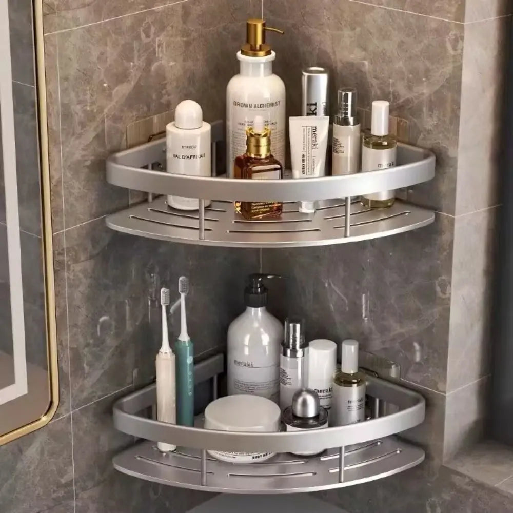 Sustainable Corner Bathroom Shelf