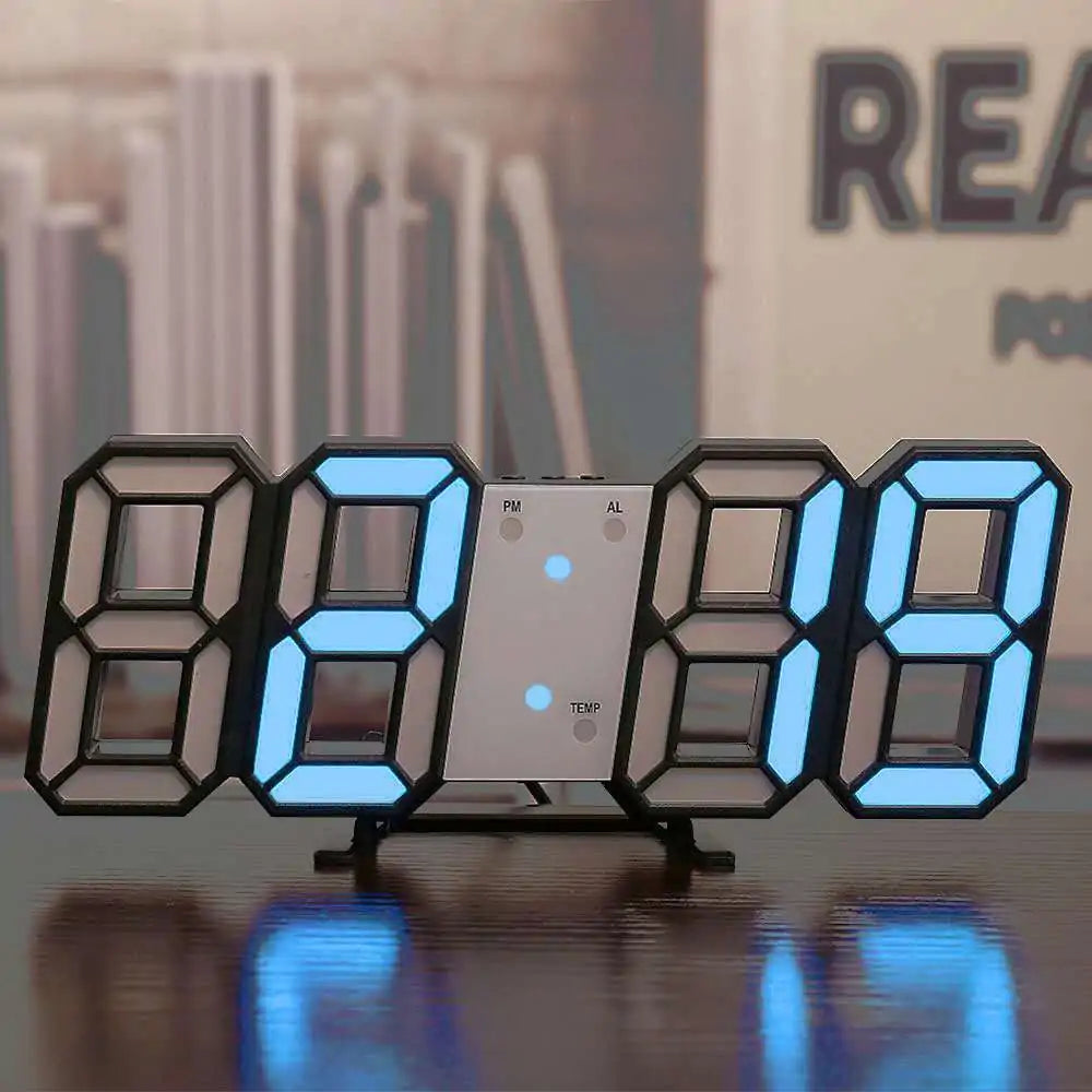 3D LED Digital Wall Clock