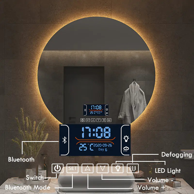 Circular LED Bathroom Mirror