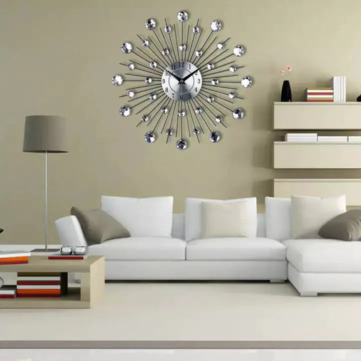 Metallic Sunburst Wall Clock