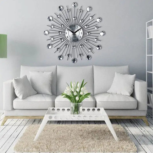 Metallic Sunburst Wall Clock