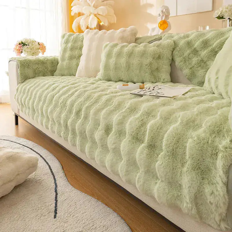 Non-Slip Fuzzy Sofa Covers