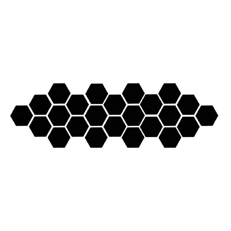 12-Piece Hexagon 3D Mirror Wall Sticker