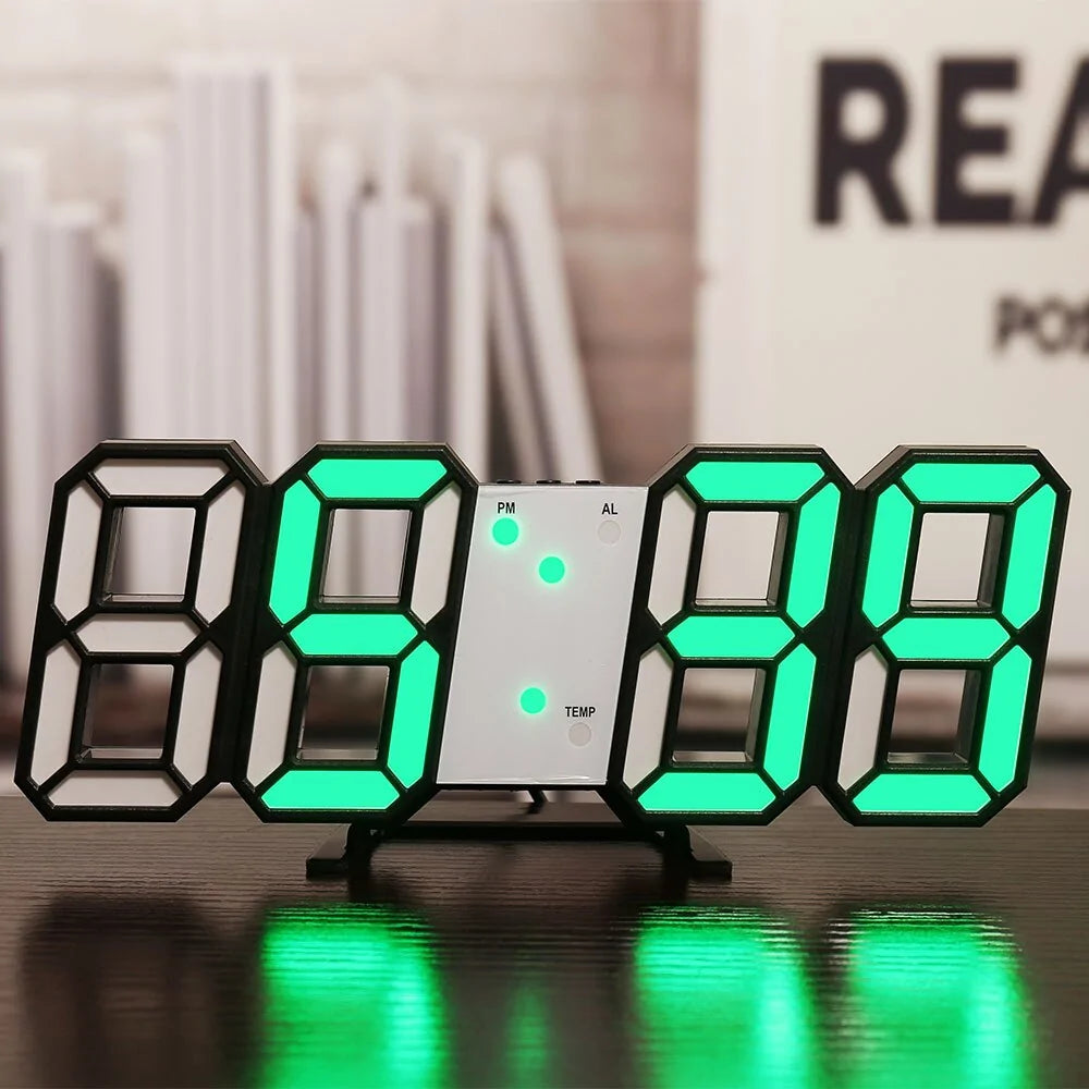 3D LED Digital Wall Clock